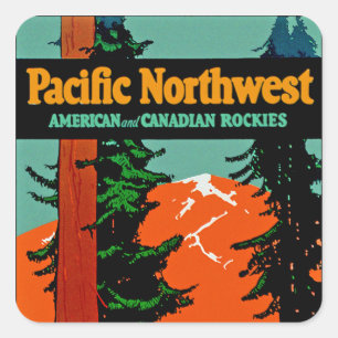 Pacific Northwest Square Sticker