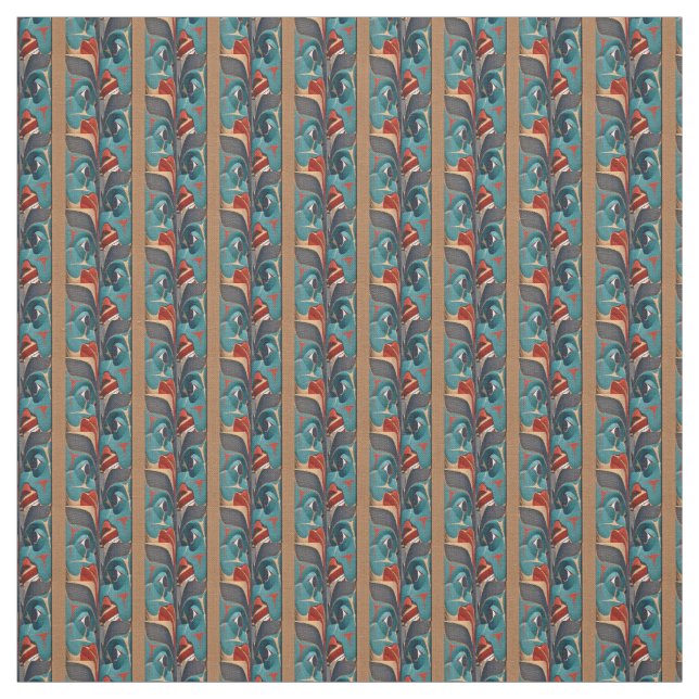 Pacific Northwest Totem Pole Design Fabric (Swatch)