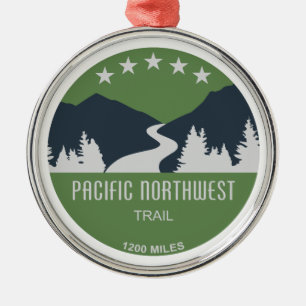 Pacific Northwest Trail Metal Ornament