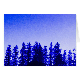 Pacific Northwest Trees in Purple Blank Note