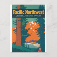 Pacific Northwest Vintage Travel Poster Artwork