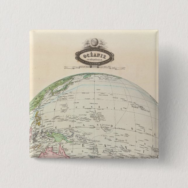 Pacific Ocean 15 Cm Square Badge (Front)