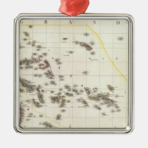 Pacific Ocean 4 Metal Tree Decoration