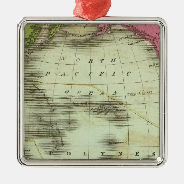 Pacific Ocean 6 Metal Tree Decoration (Front)