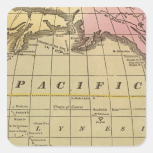 Pacific Ocean 7 Square Sticker