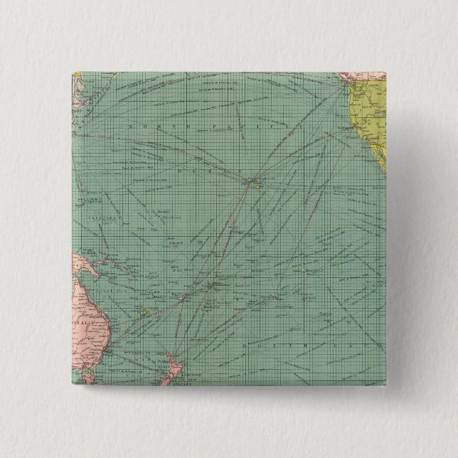 Pacific Ocean 9 15 Cm Square Badge (Front)
