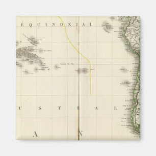 Pacific Ocean Atlas Map Magnet