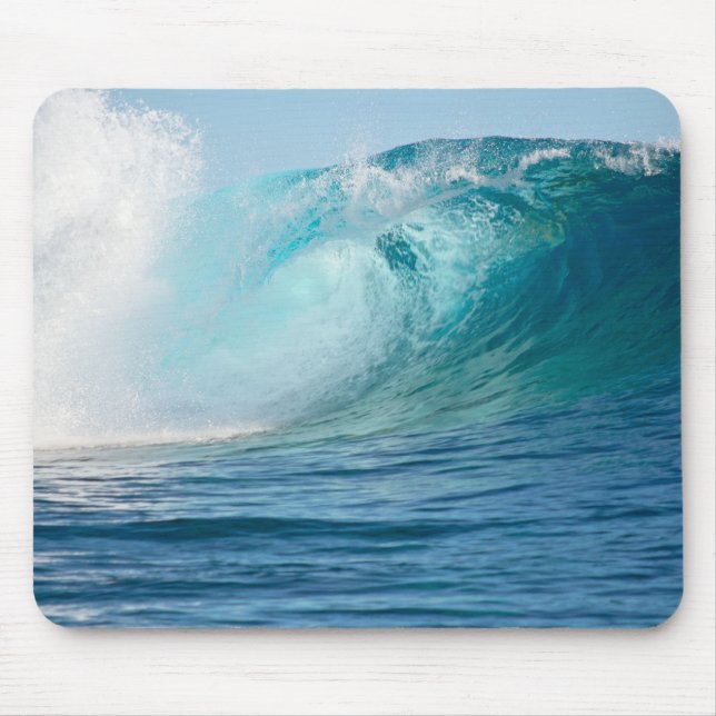 Pacific ocean big wave breaking mousepad (Front)