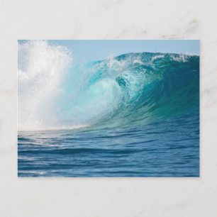 Pacific ocean big wave breaking postcard