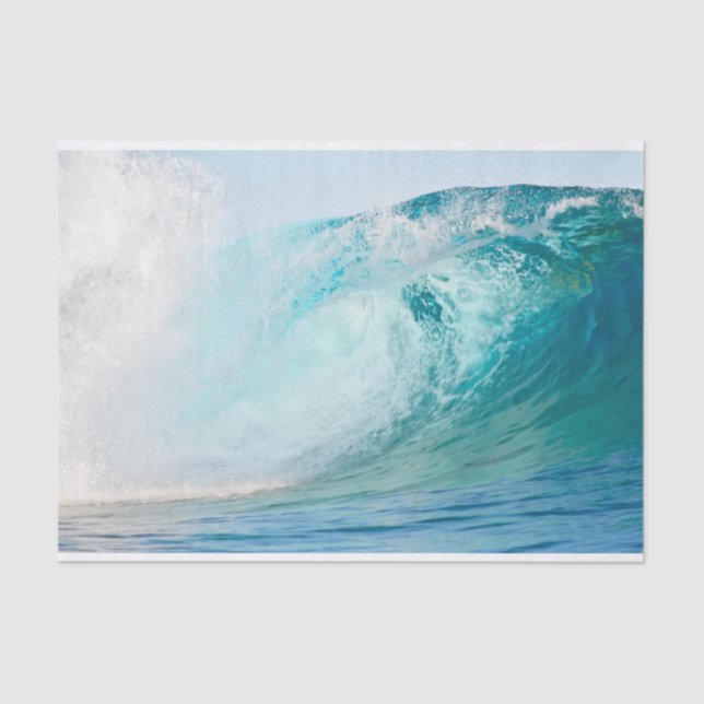 Pacific ocean blue wave breaking tissue paper (Front)