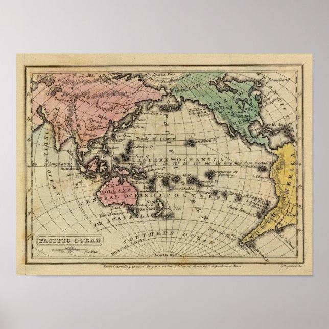 Pacific Ocean, British Islands Poster (Front)
