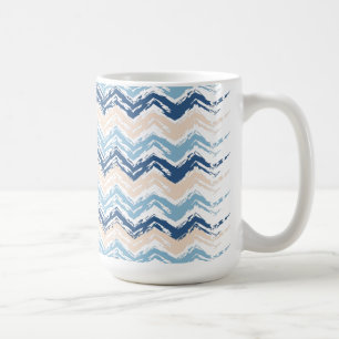 Pacific Ocean Chevron Pattern Coffee Mug