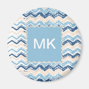 Pacific Ocean Chevron Pattern Magnet