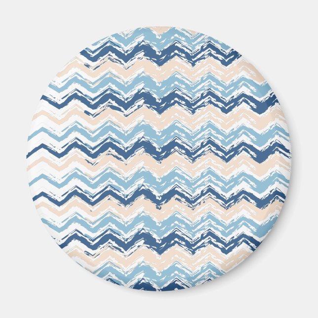 Pacific Ocean Chevron Pattern Magnet (Front)