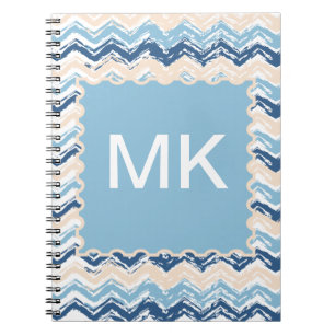 Pacific Ocean Chevron Pattern Notebook
