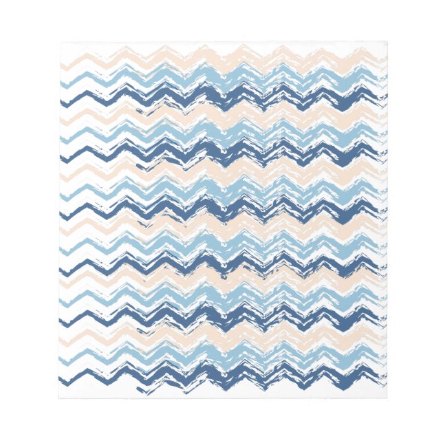 Pacific Ocean Chevron Pattern Notepad (Front)
