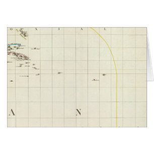 Pacific Ocean Engraved Map