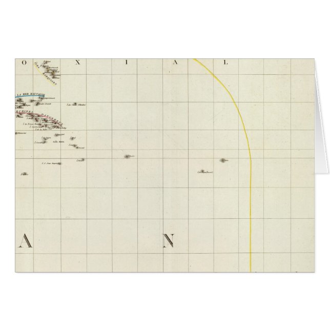 Pacific Ocean Engraved Map (Front Horizontal)