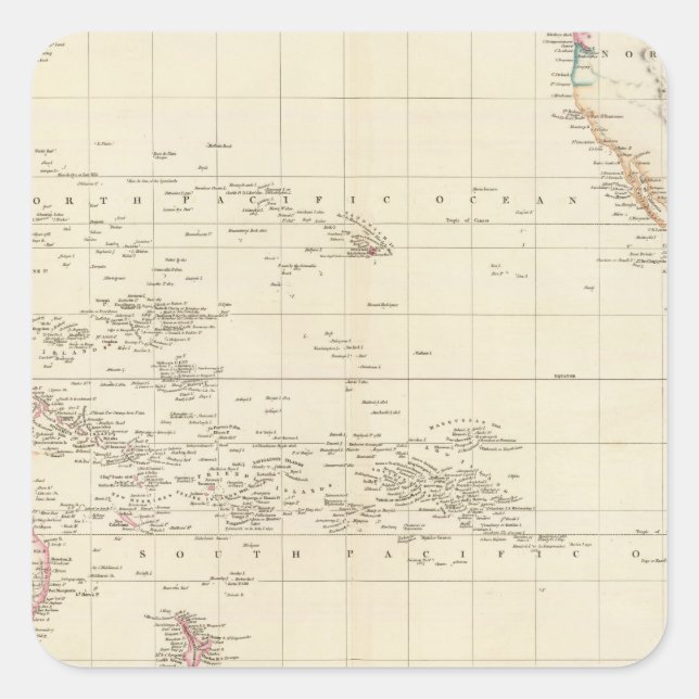 Pacific Ocean Square Sticker (Front)