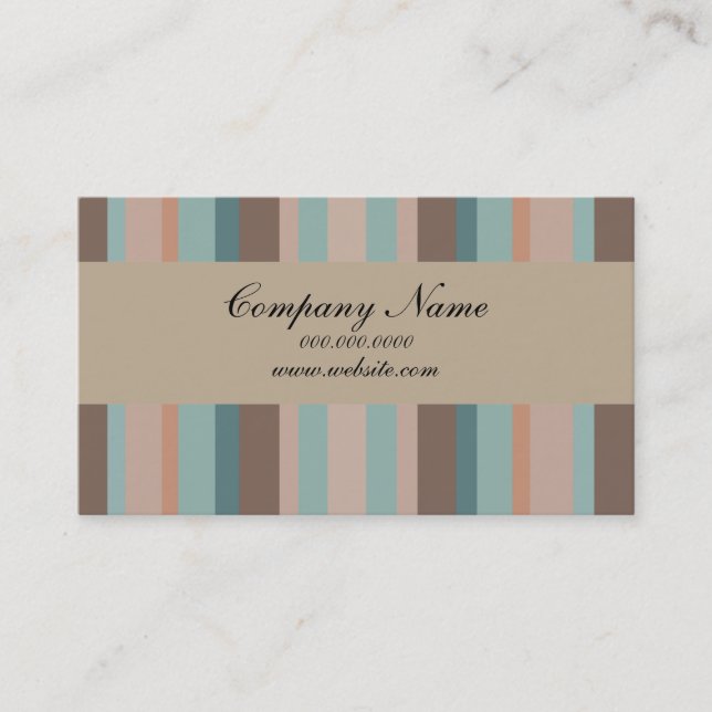 Pacific Ocean Stripes Business Card (Front)