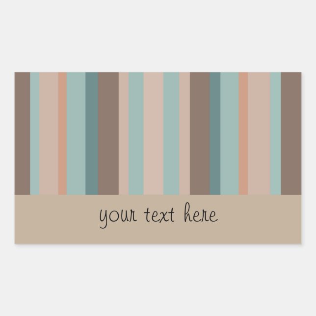 Pacific Ocean Stripes Rectangular Sticker (Front)