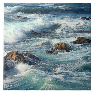 Pacific Ocean Waves Ceramic Tile