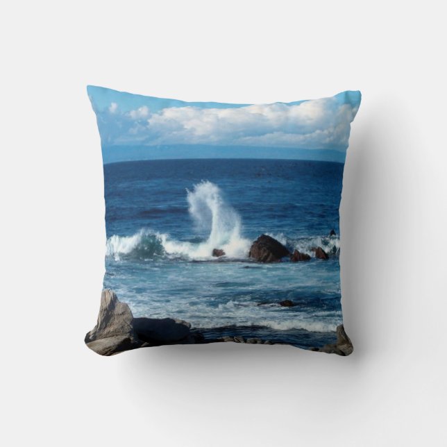 Pacific Ocean Waves Cushion (Front)