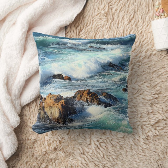 Pacific Ocean Waves Cushion (Blanket)