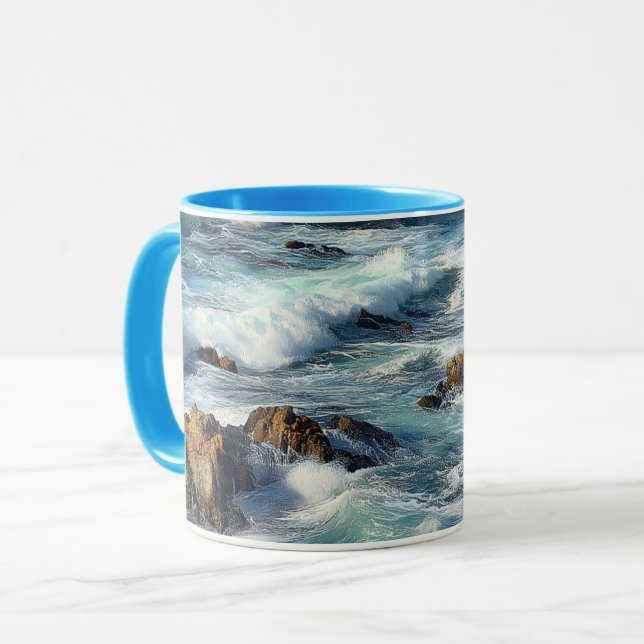 Pacific Ocean Waves Mug (Front Left)