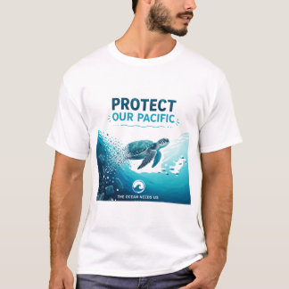 Pacific Turtle Ocean Awareness Art T-Shirt