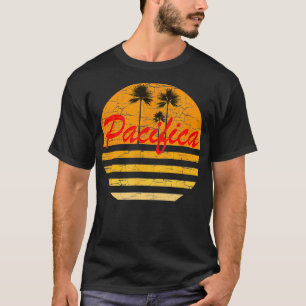 Pacifica CA Vintage Retro  70s Throwback Surf  T-Shirt