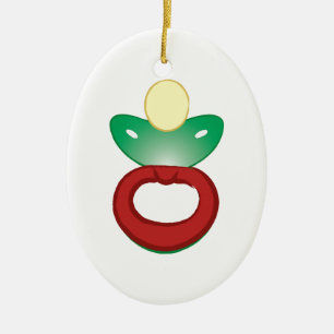 Pacifier Ceramic Ornament