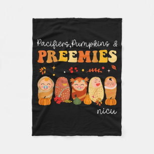 Pacifiers Pumpkins &amp; Preemies Neonatal Nicu Nu Fleece Blanket
