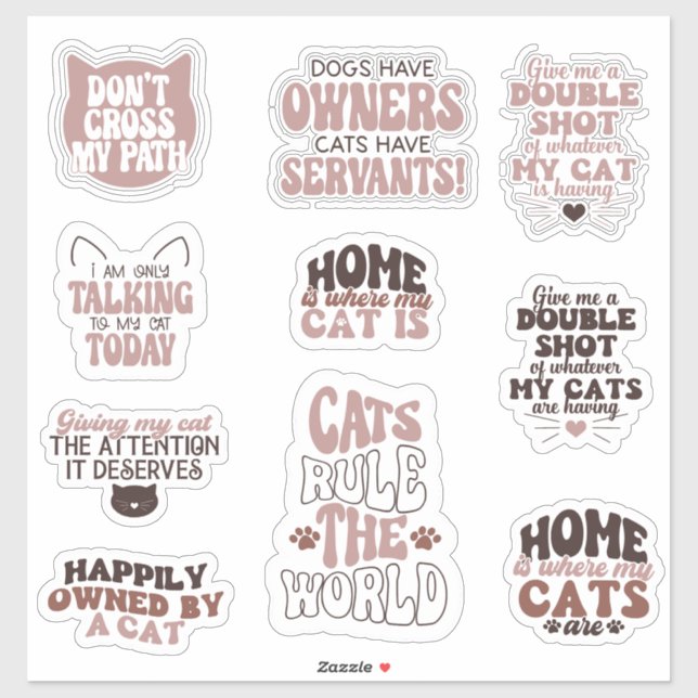 pack cat cute groovy motivational quote funny (Sheet)