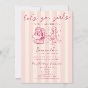 Pack in All the Fun Sardines & Cocktails Birthday Invitation