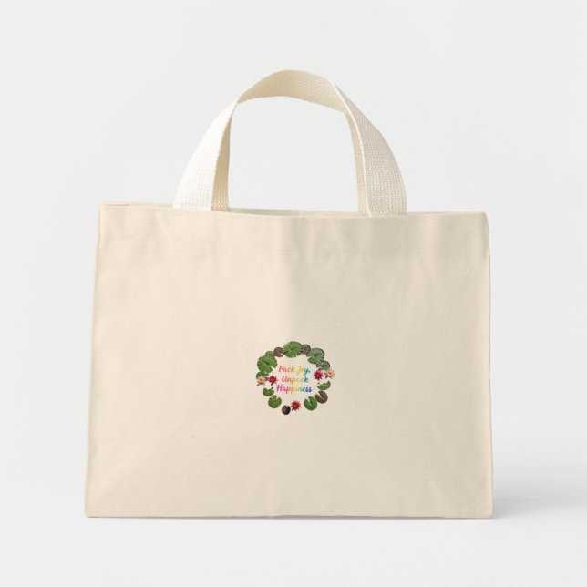 Pack Joy, Unpack Happiness – Tiny Tote Bag (Front)