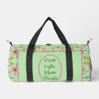 Pack Light. Move Bright Cut Sew Small Duffel Bag