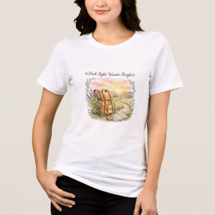 Pack Light Wander Bright Travel Adventure Quote Tri-Blend Shirt