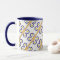 Pack MUG 11 OZ with superb blue and yellow design