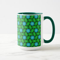 Pack MUG Jimette Design blue and green