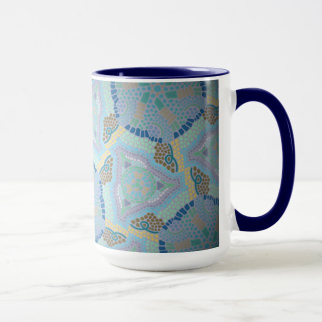 Pack MUG Jimette Design blue yellow gray (Right)