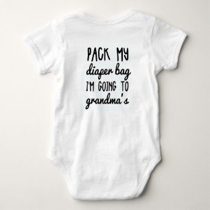 PACK MY DIAPER BAG BABY BODYSUIT