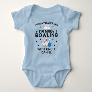 Pack my Diaper Bag I'm going Bowling With Uncle Baby Bodysuit