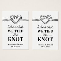 Pack of 100  No Hole Take a Shot We Tied The Knot