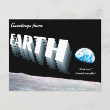 PACK OF 10 Greetings from... Earth Postcards