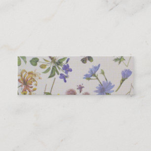 Pack of 20 Wildflowers & Lace Linen Business Cards