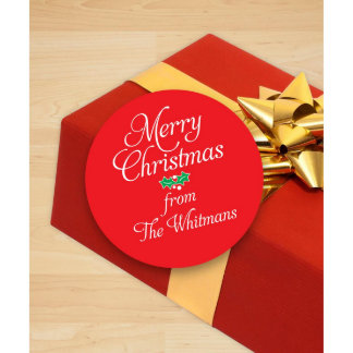 Pack of 25 Lovely Merry Christmas Gift Stickers