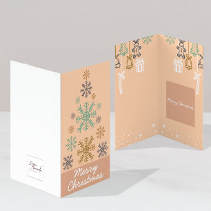 Pack of 25 Modern Pink Christmas Cards
