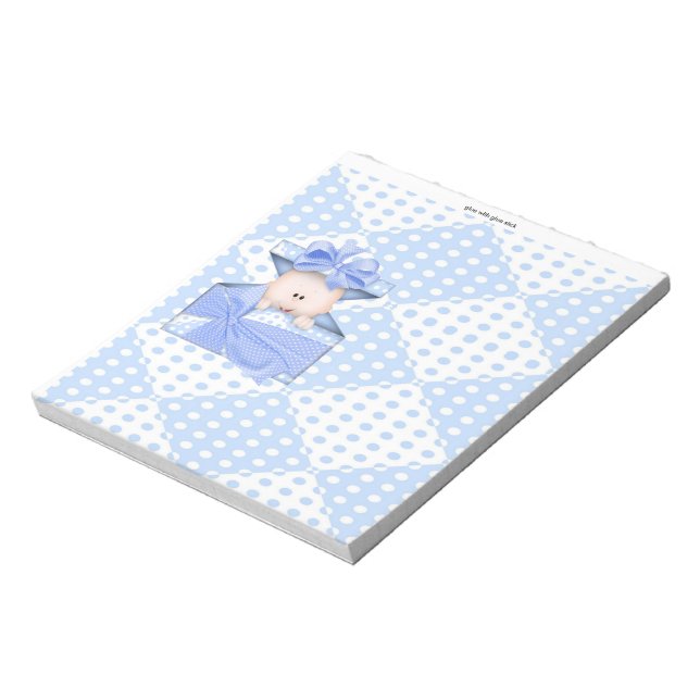 Pack of Baby Shower Candy Bar Wrapper Party Favour Notepad (Rotated)
