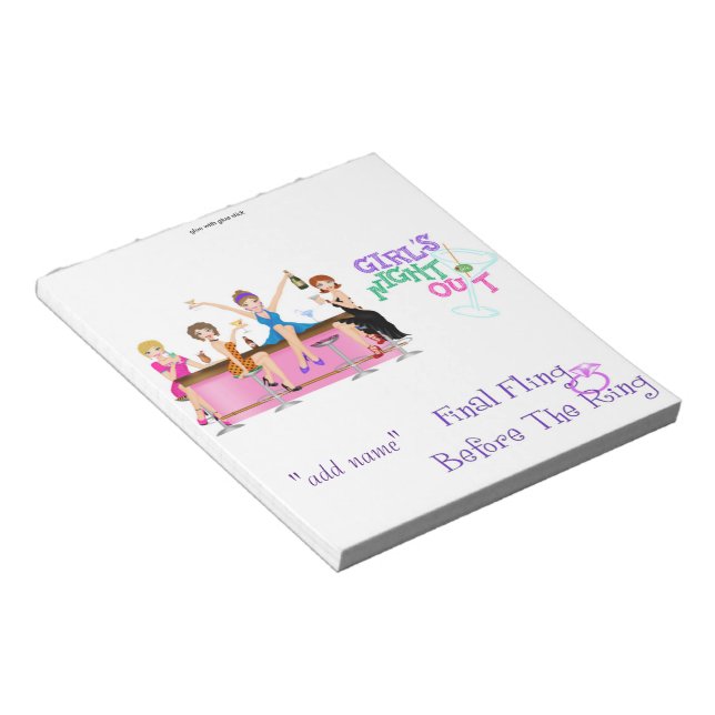 Pack of Bachelorette Candy Bar Wrapper Party Favou Notepad (Angled)